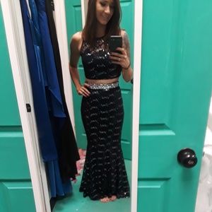 Navy blue prom dress
